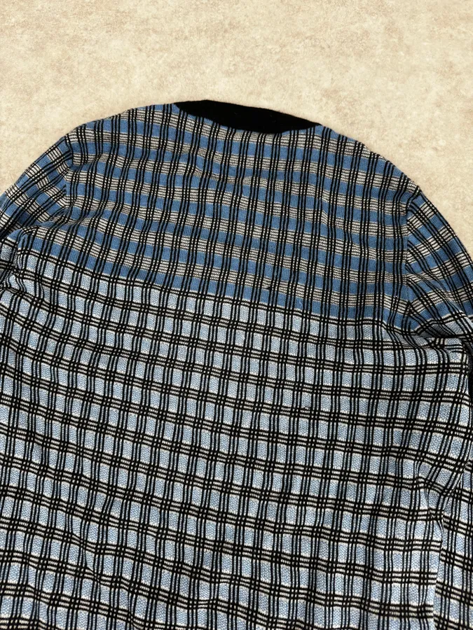Louis Vuitton Blue Checkered Contemporary Sweater - Image 6