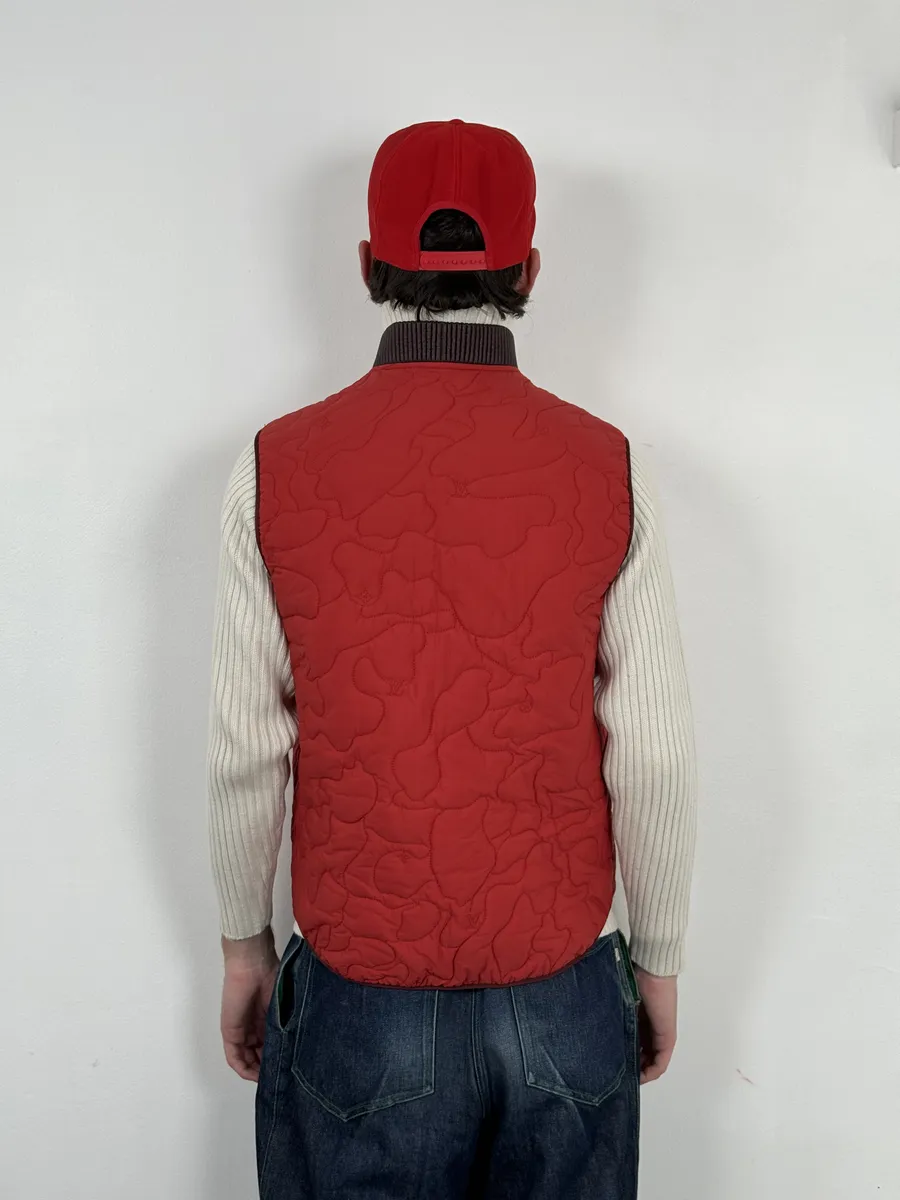 Louis Vuitton Red Abstract Camo Vest - Image 5