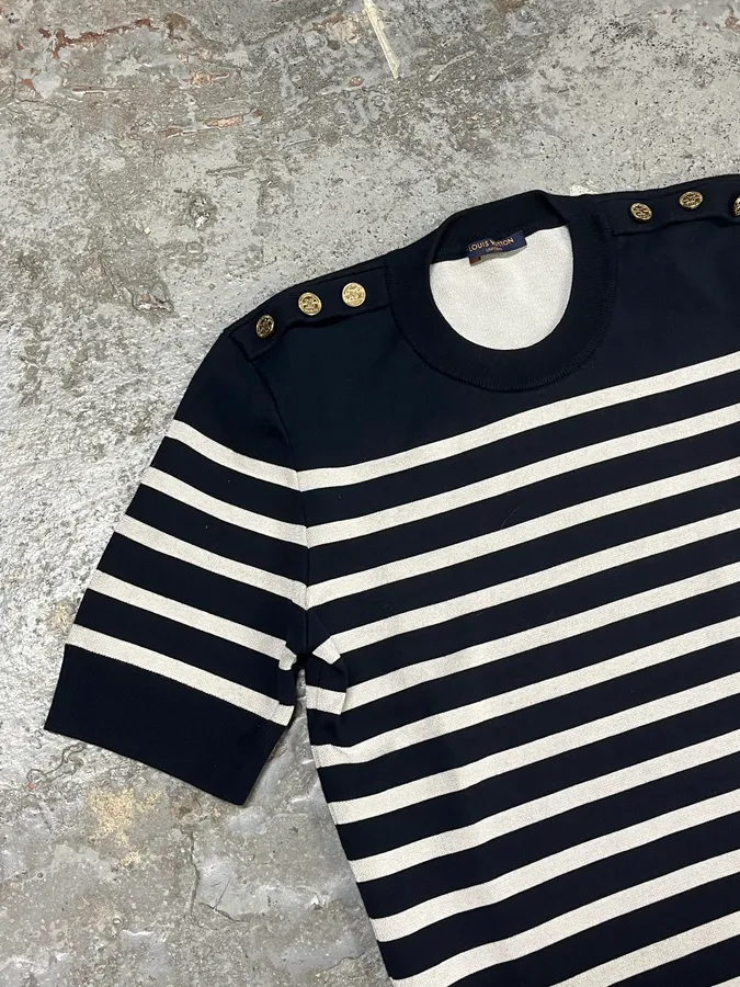 Louis Vuitton Uniform Navy Striped T-Shirt - Image 5