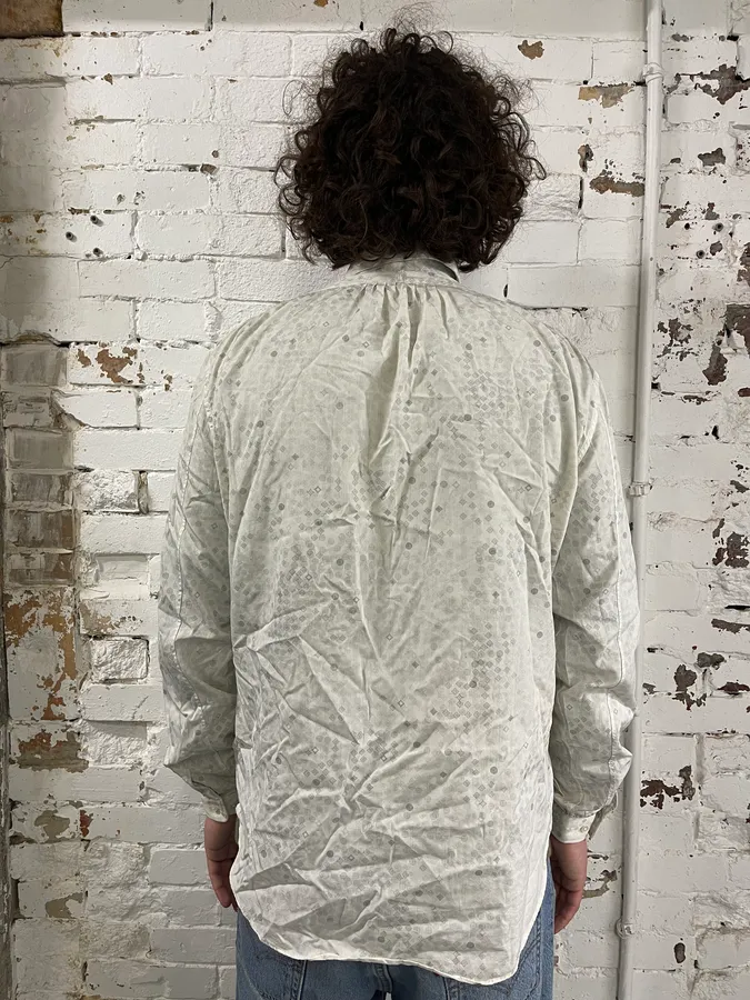 Louis Vuitton White Detailed Abstract Shirt - Image 3