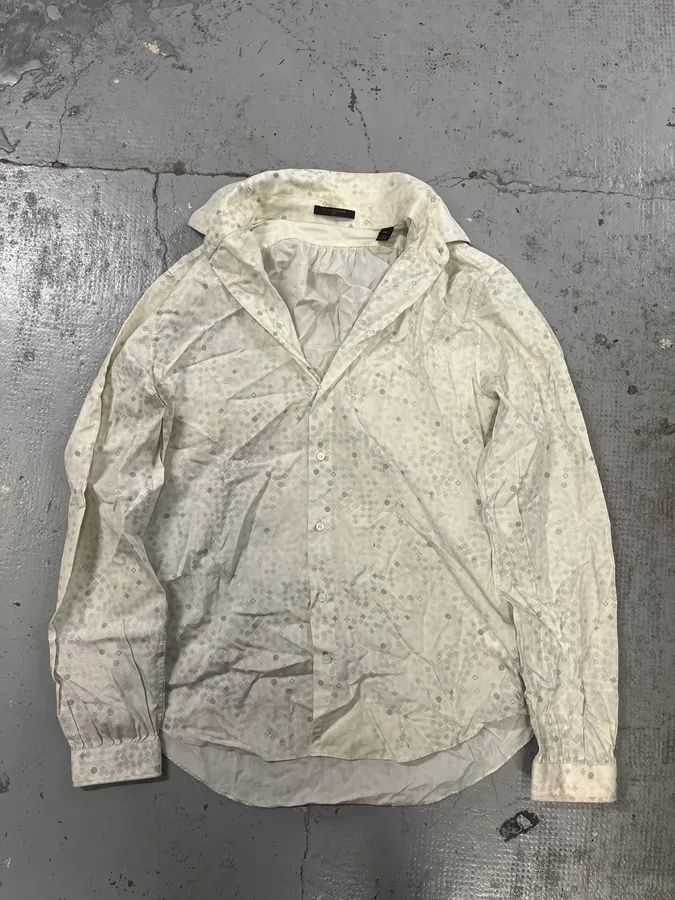 Louis Vuitton White Detailed Abstract Shirt - Image 8