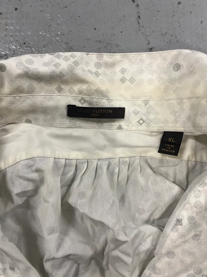 Louis Vuitton White Detailed Abstract Shirt - Image 9