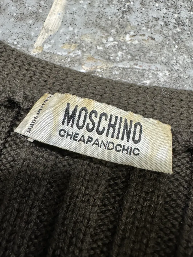 Moschino Black Fur Wool Buttoned Longsleeves - Image 9