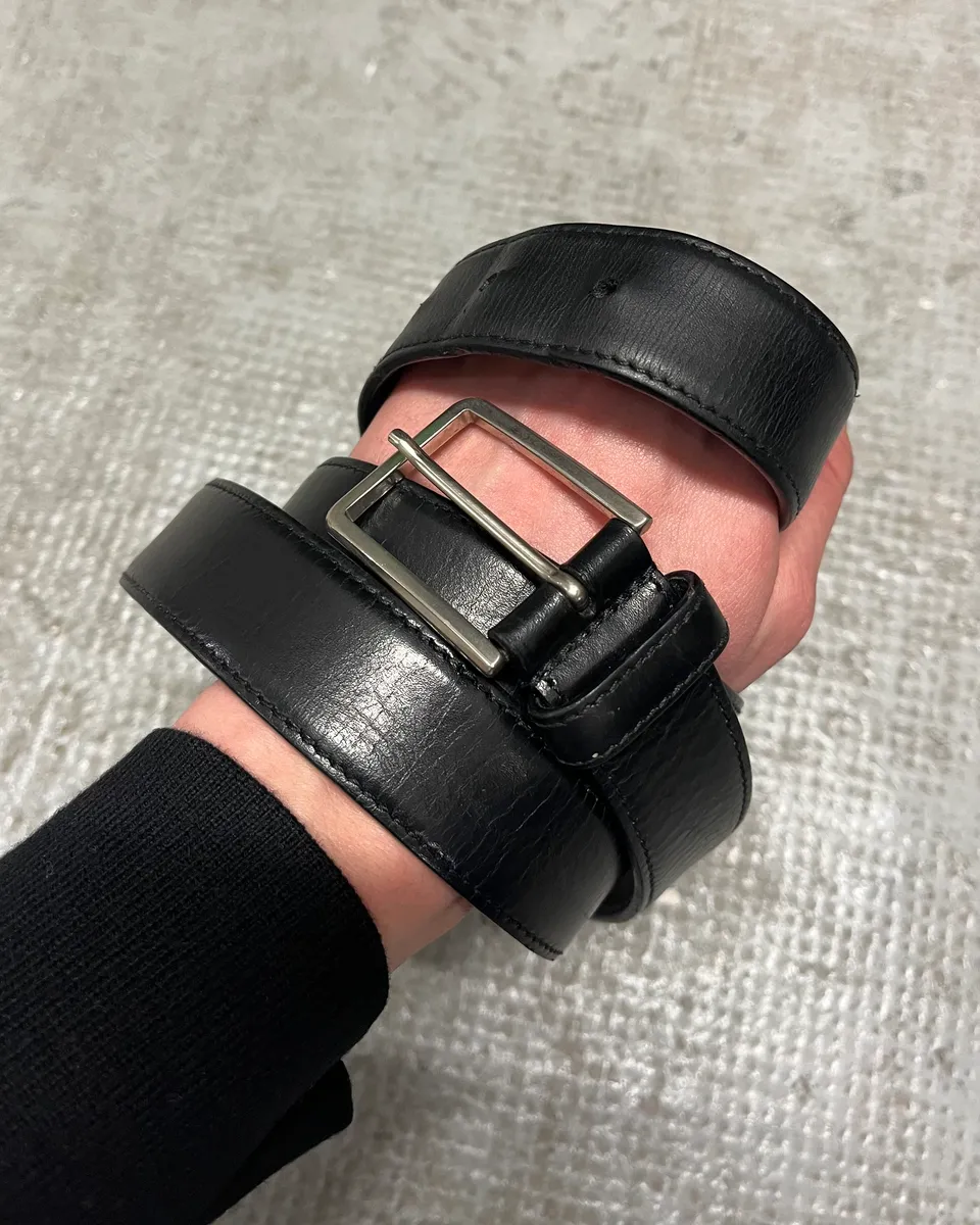Prada Black Leather Belt - Image 3