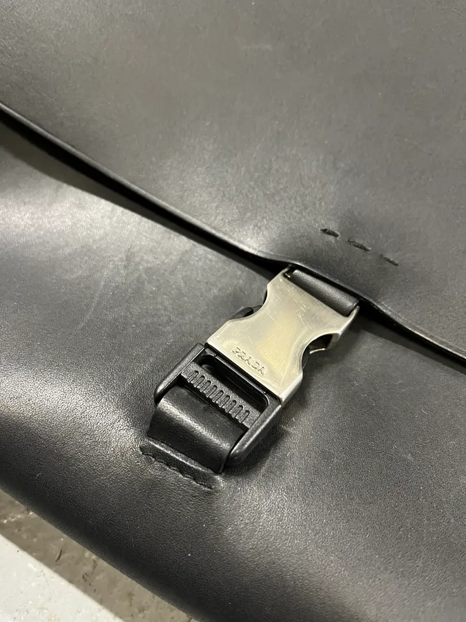 Prada Black Leather Crossbody Shoulder Bag - Image 7