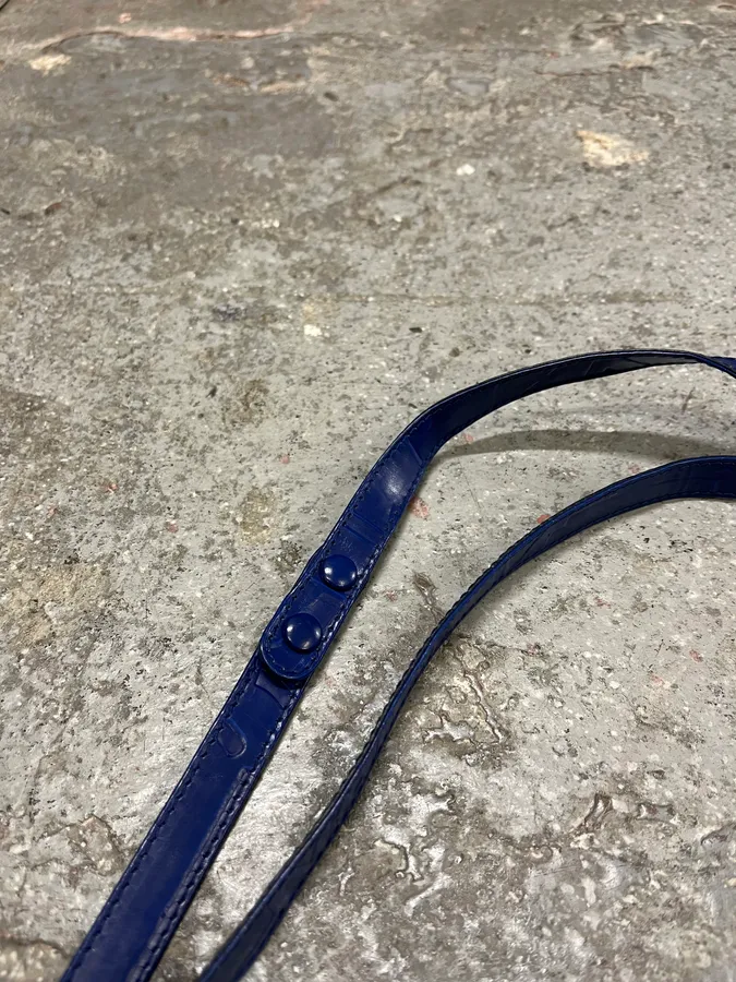 Prada Pictogram Blue Leather Handle Bag - Image 4