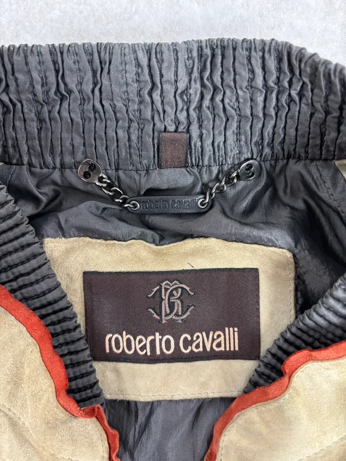 Roberto Cavalli Biker Suede Calf Leather Jacket - Image 10