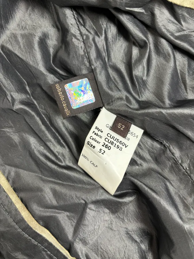 Roberto Cavalli Biker Suede Calf Leather Jacket - Image 11