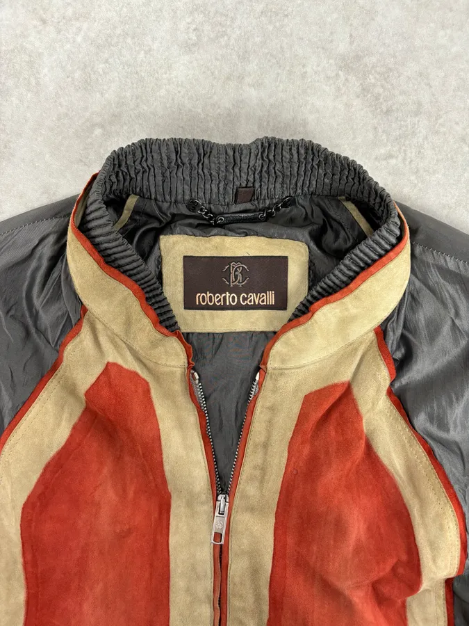 Roberto Cavalli Biker Suede Calf Leather Jacket - Image 4