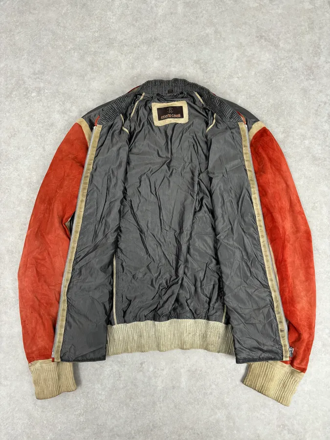 Roberto Cavalli Biker Suede Calf Leather Jacket - Image 7