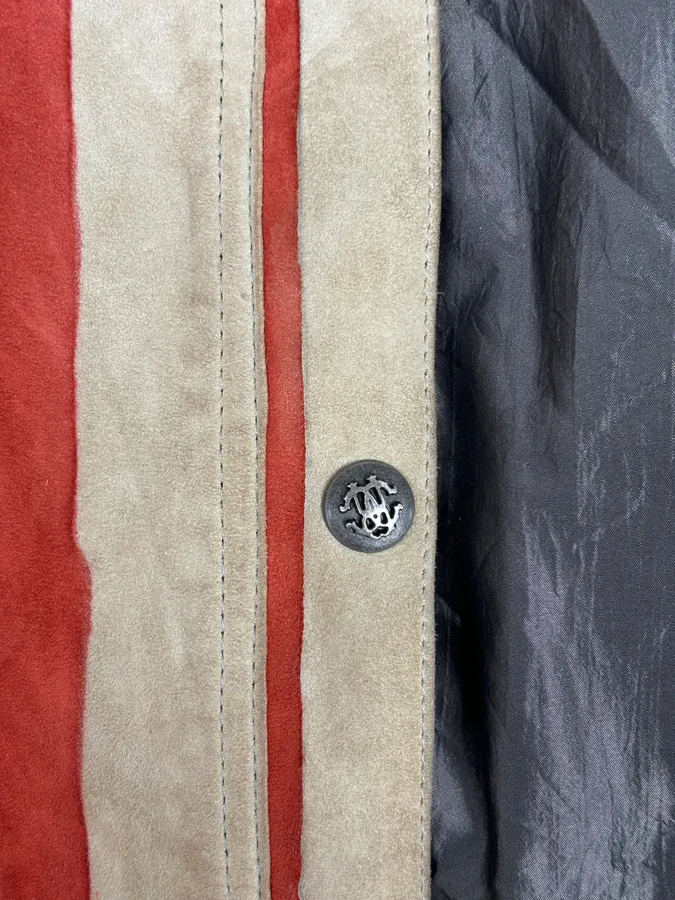 Roberto Cavalli Biker Suede Calf Leather Jacket - Image 9