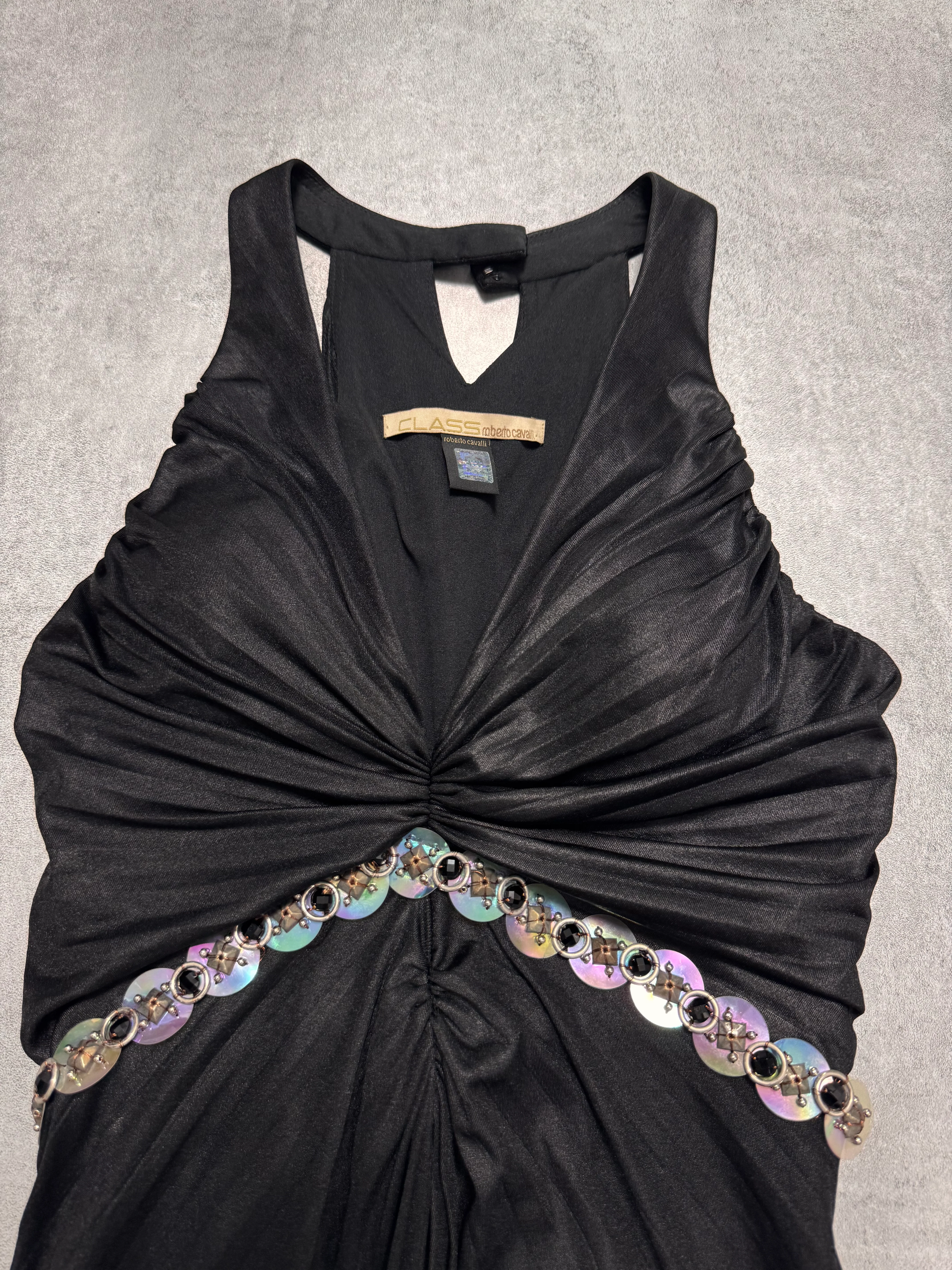 Roberto Cavalli Class Black Long Dress - Image 3