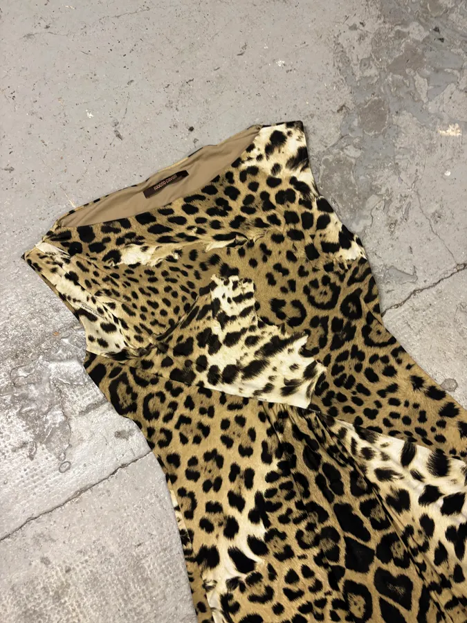 Roberto Cavalli Leopard Print Safari Dress - Image 3