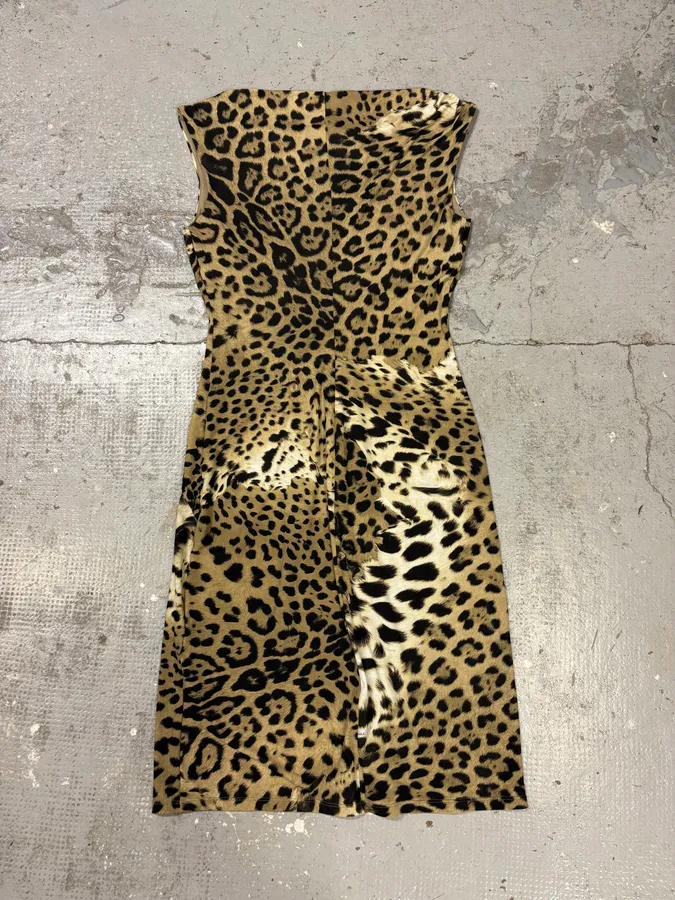 Roberto Cavalli Leopard Print Safari Dress - Image 4