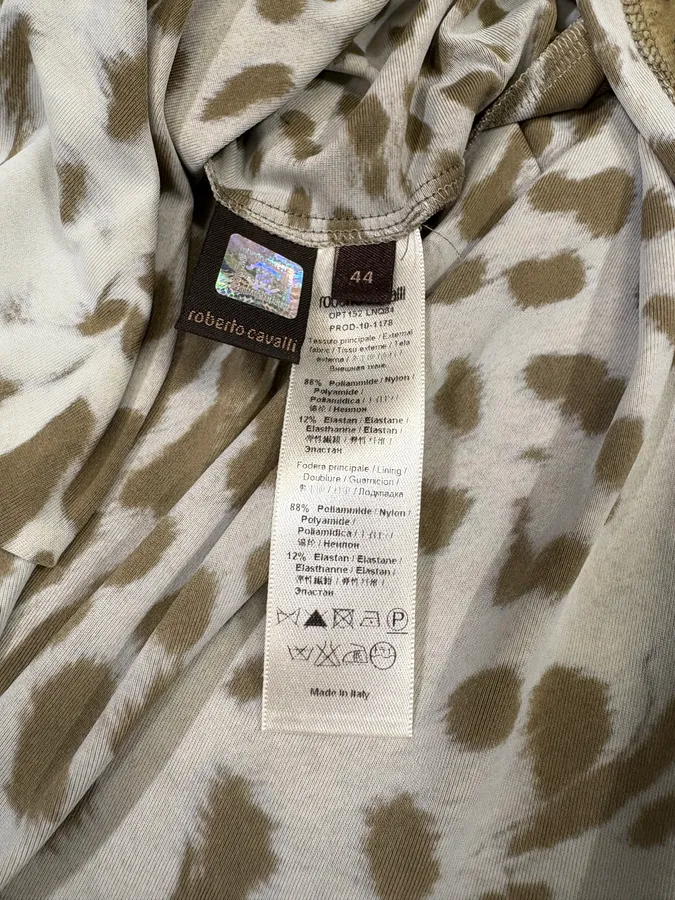 Roberto Cavalli Leopard Print Safari Dress - Image 6