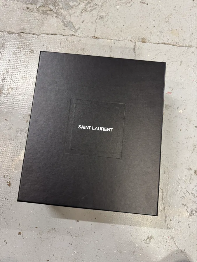 Saint Laurent Studded Black Leather Ankle Boots - Image 5