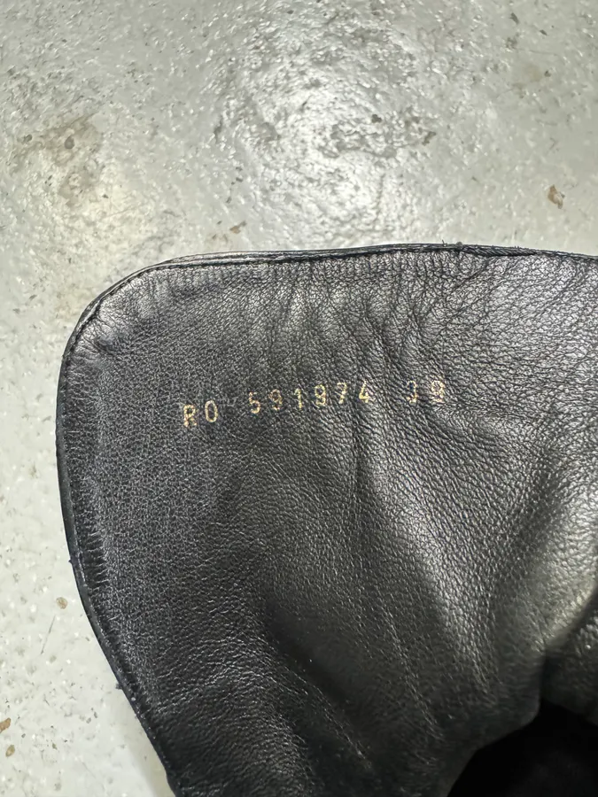 Saint Laurent Studded Black Leather Ankle Boots - Image 8