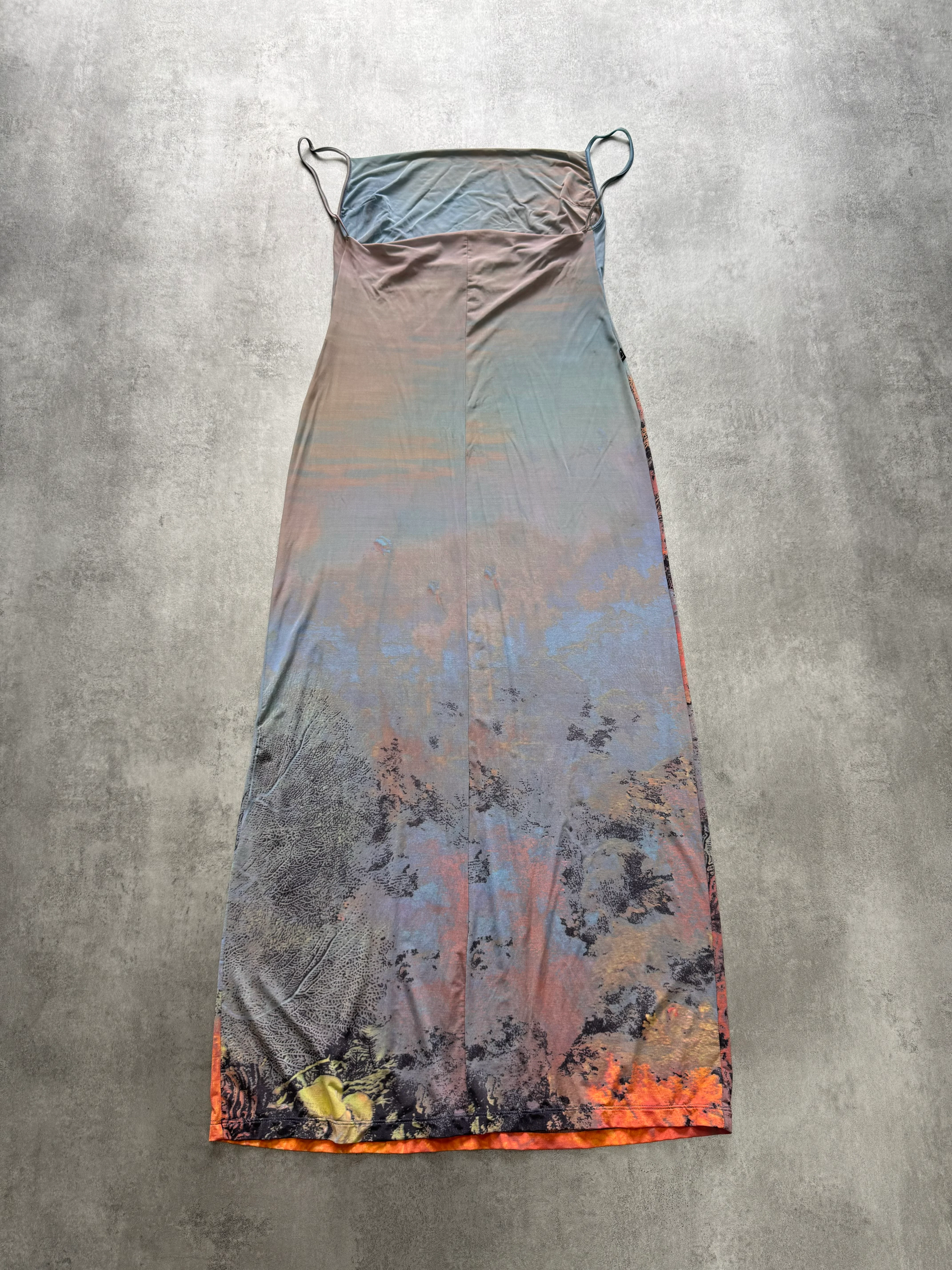 SS1998 Cavalli Renaissance Ocean Coral Dress - Image 3