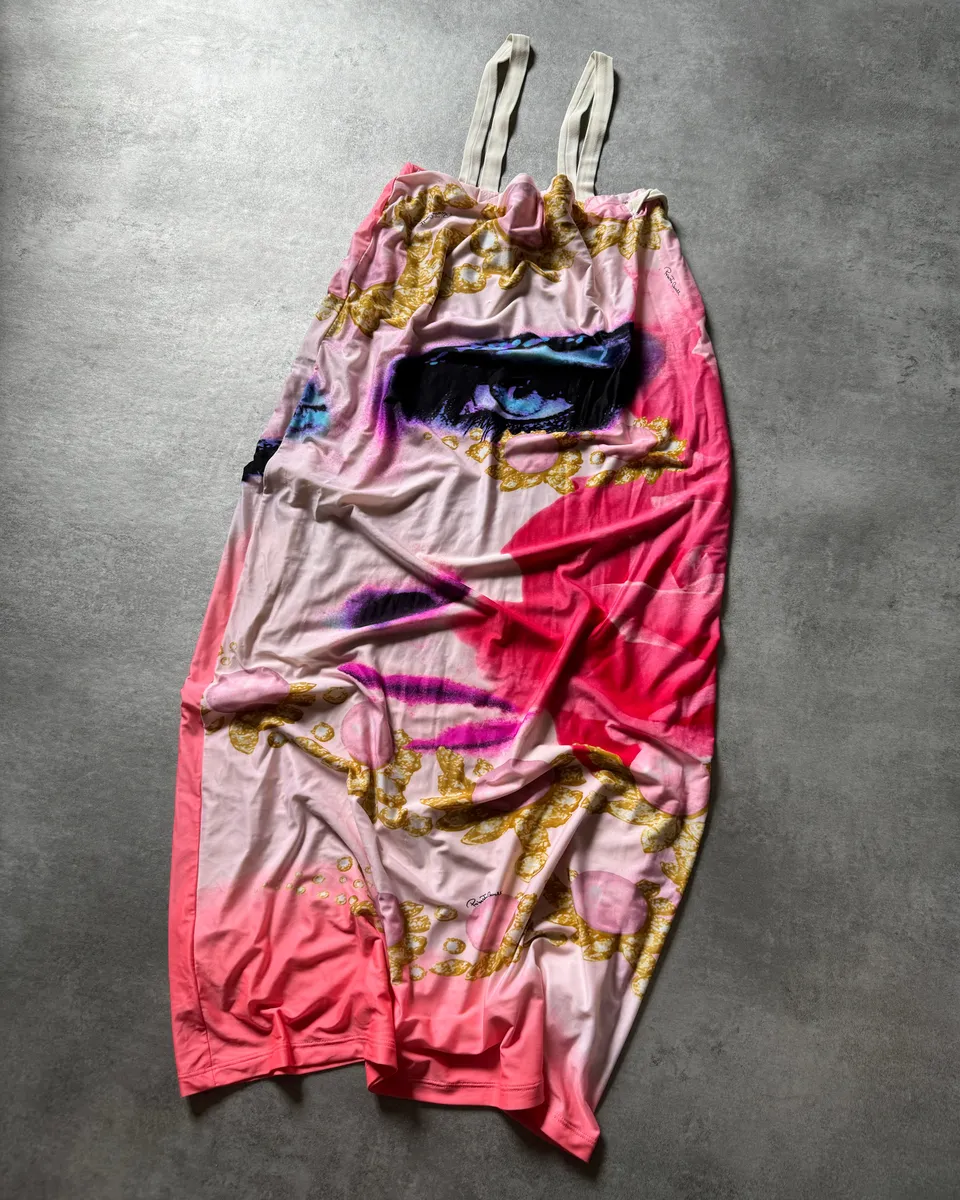 SS2001 Roberto Cavalli Princess Dasy Pink Eye Dress - Image 3