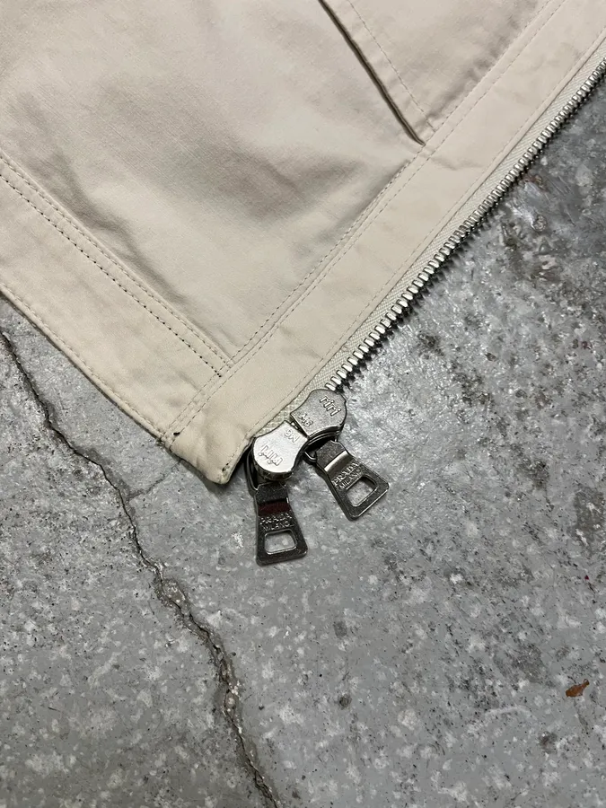 SS2002 Prada Beige Light Belted Zip-up Jacket - Image 10