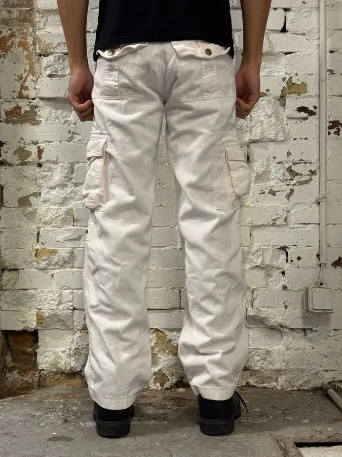 SS2003 Dolce & Gabbana Pink Multi-Pocket Cargo Pants - Image 4