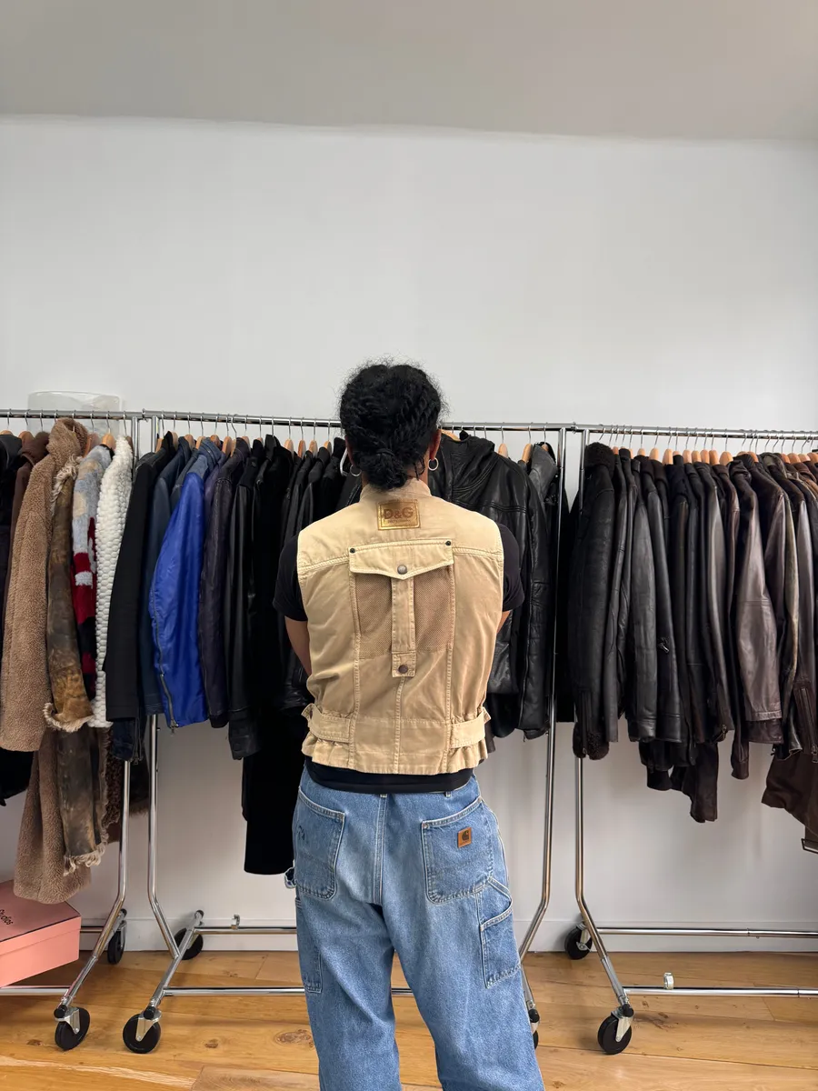 SS2003 Dolce & Gabbana Beige Cargo Combat Vest - Image 4