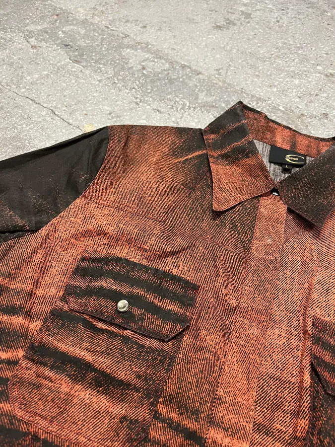SS2004 Cavalli Faded Orange Vitality Sunset Shirt - Image 10
