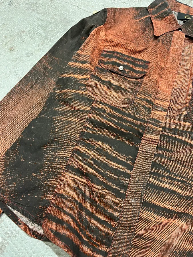 SS2004 Cavalli Faded Orange Vitality Sunset Shirt - Image 11