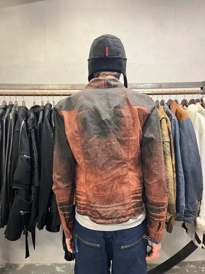 SS2004 Cavalli Faded Orange Vitality Sunset Shirt - Image 3