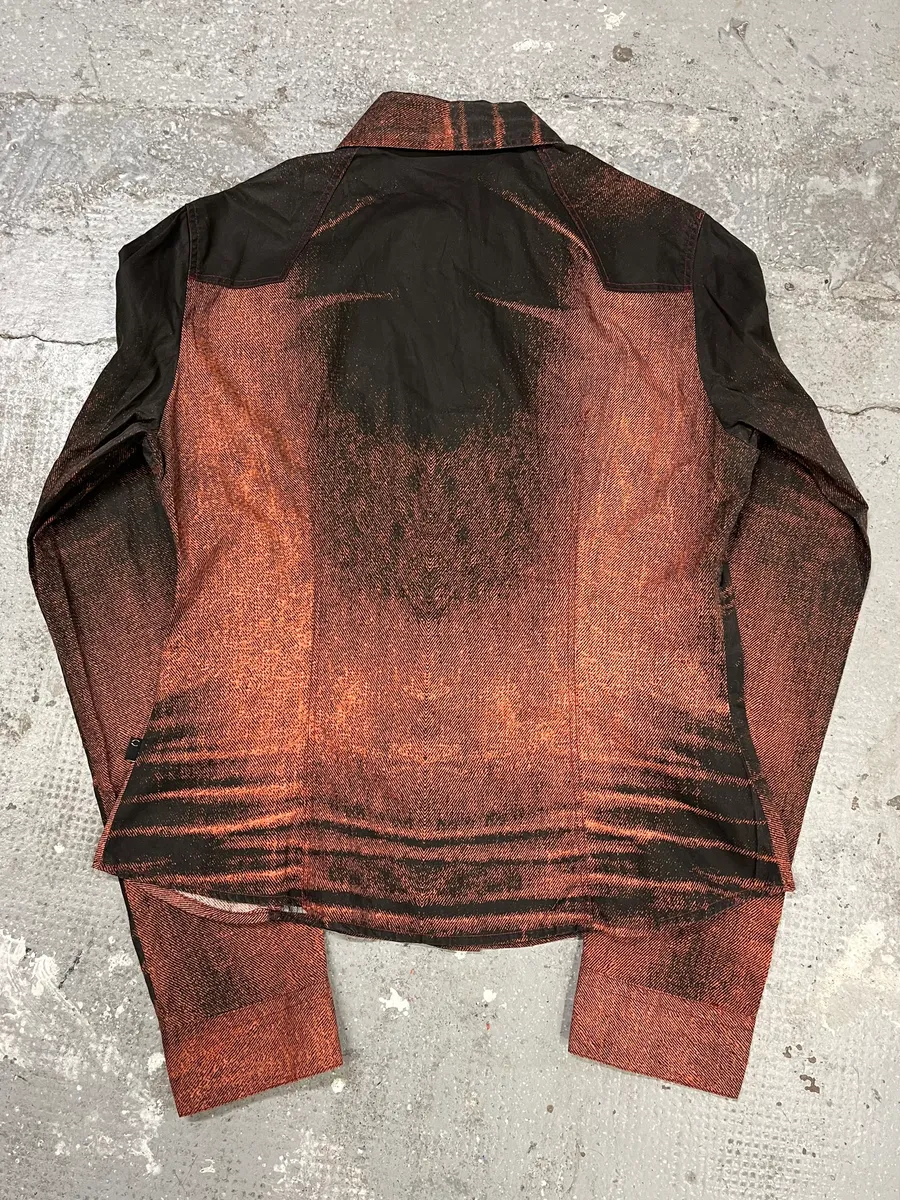 SS2004 Cavalli Faded Orange Vitality Sunset Shirt - Image 8