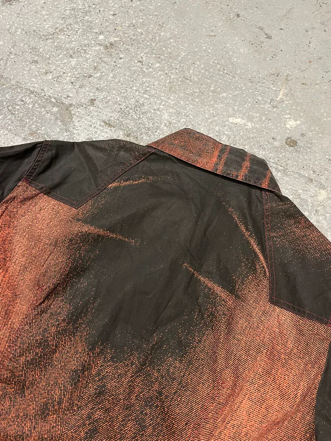 SS2004 Cavalli Faded Orange Vitality Sunset Shirt - Image 9