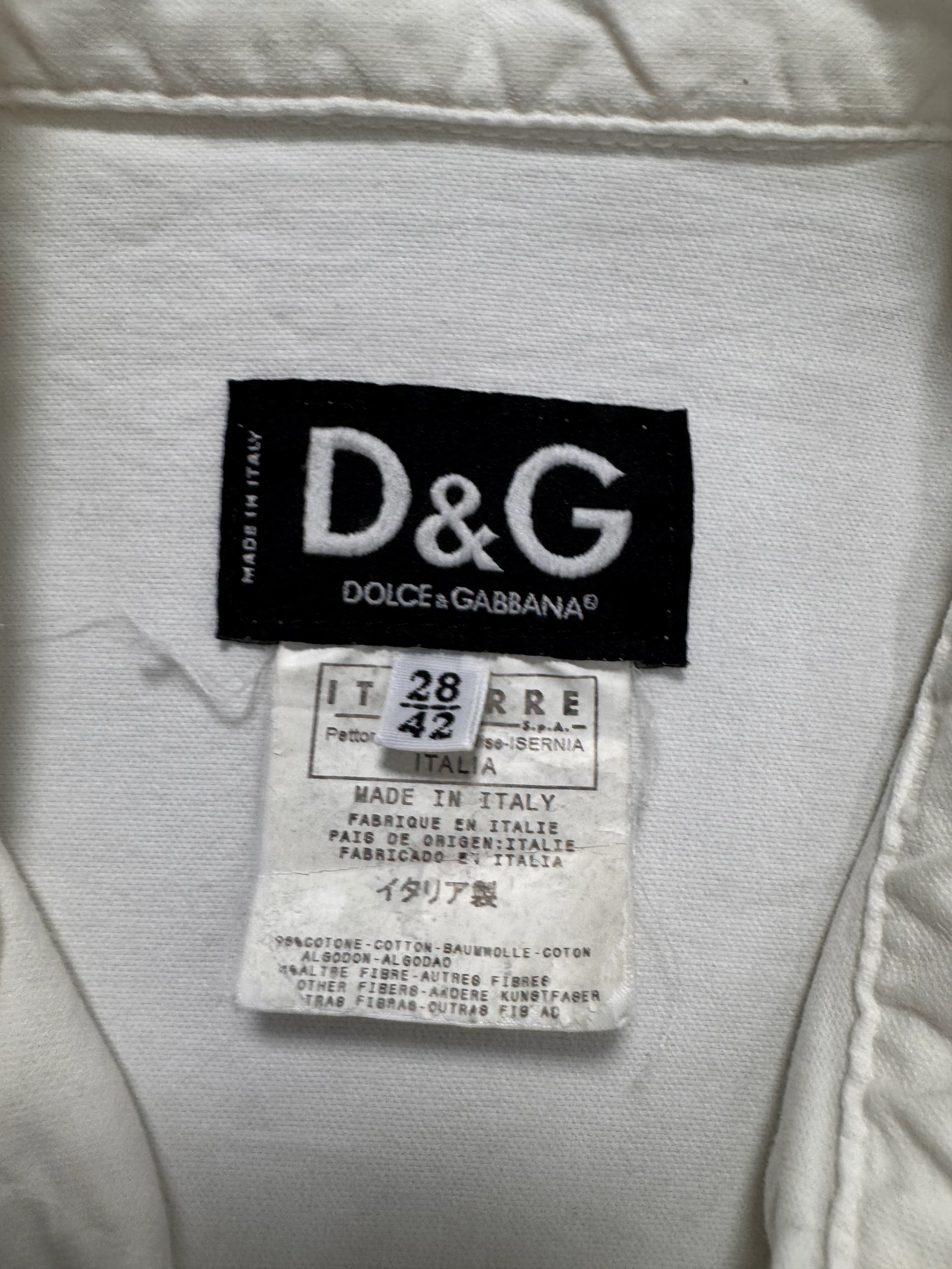 SS2004 Dolce & Gabbana Detachable Zip Cargo White Jacket - Image 7