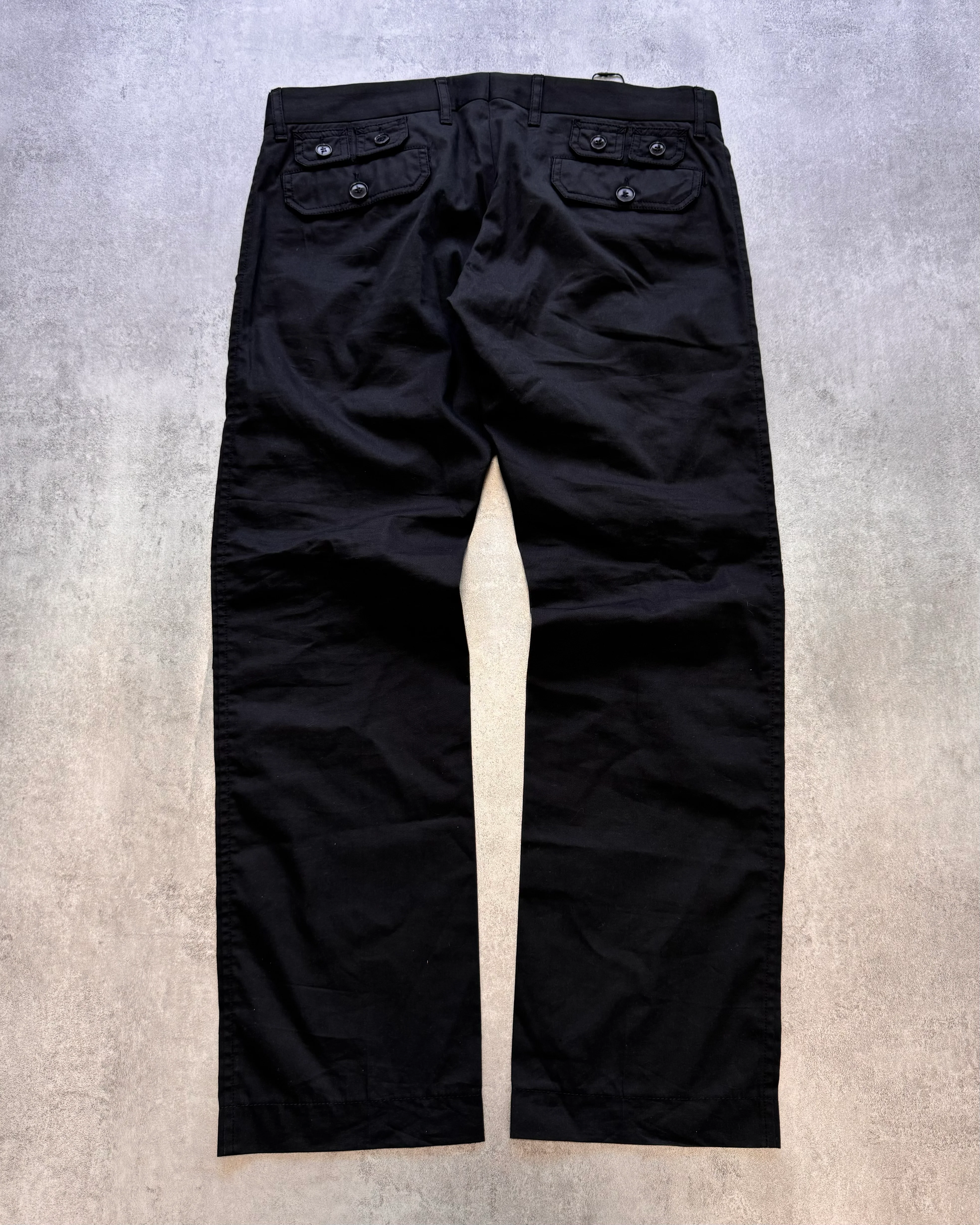 SS2008 Dolce & Gabbana Multi-Pocket Cargo Black Pants - Image 3