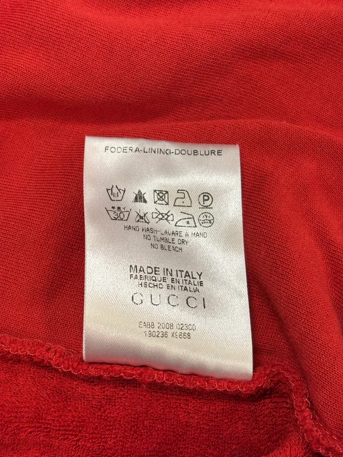 SS2008 Gucci Red Zip-up Sweater - Image 11