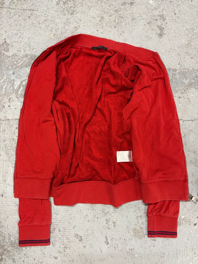 SS2008 Gucci Red Zip-up Sweater - Image 7