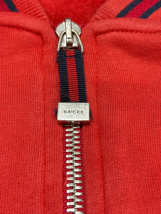 SS2008 Gucci Red Zip-up Sweater - Image 9