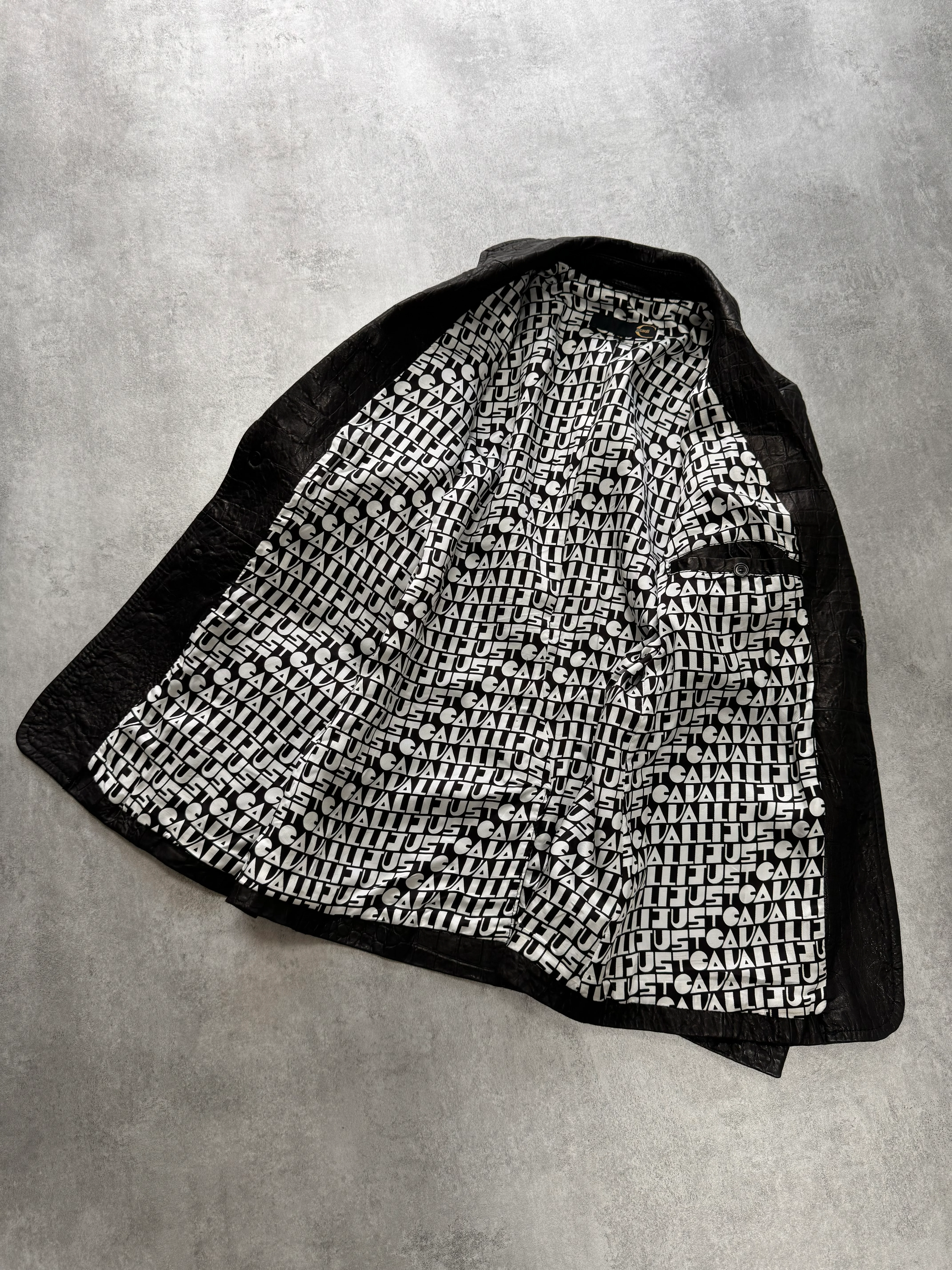 SS2009 Cavalli Crocodile Effect Leather Jacket - Image 3