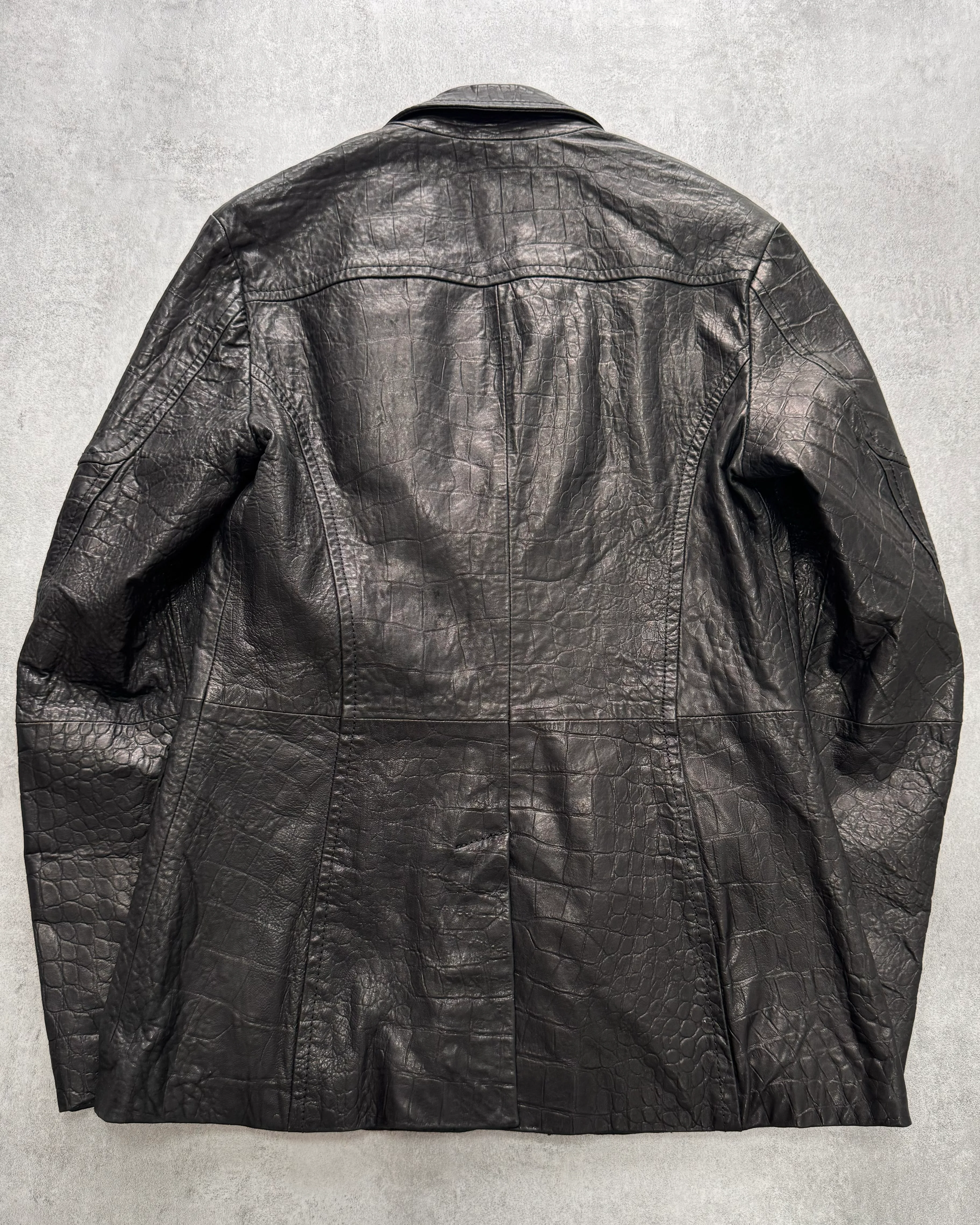 SS2009 Cavalli Crocodile Effect Leather Jacket - Image 4