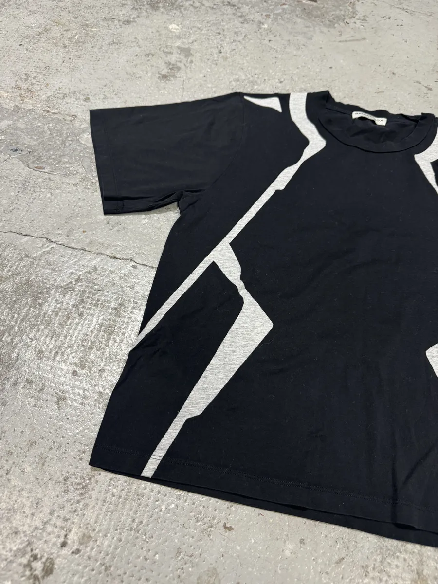 SS2014 Balenciaga Black & Grey Contemporary T-Shirt - Image 4