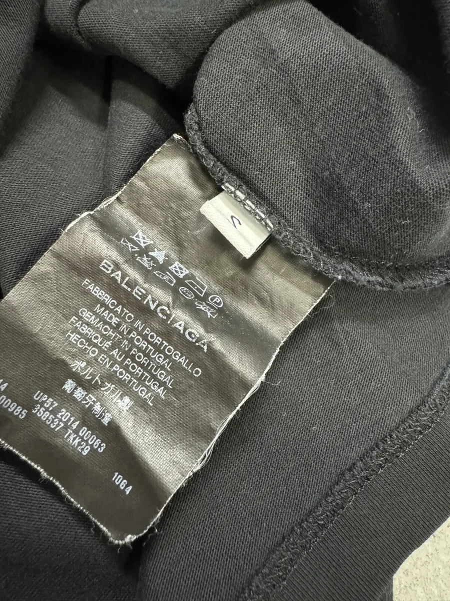 SS2014 Balenciaga Black & Grey Contemporary T-Shirt - Image 5