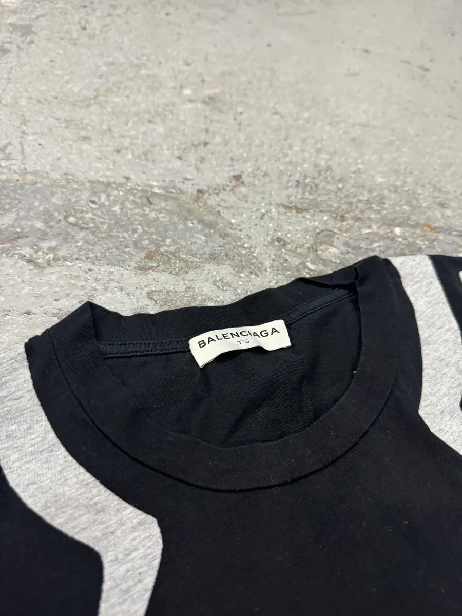 SS2014 Balenciaga Black & Grey Contemporary T-Shirt - Image 6