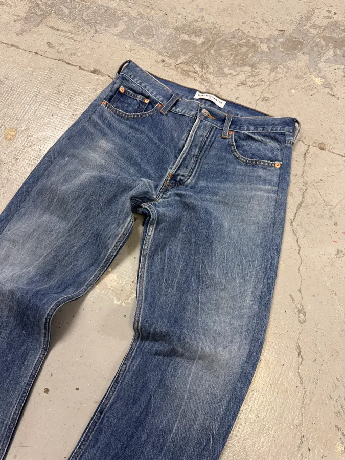 SS2017 Balenciaga Blue Denim Jeans - Image 5
