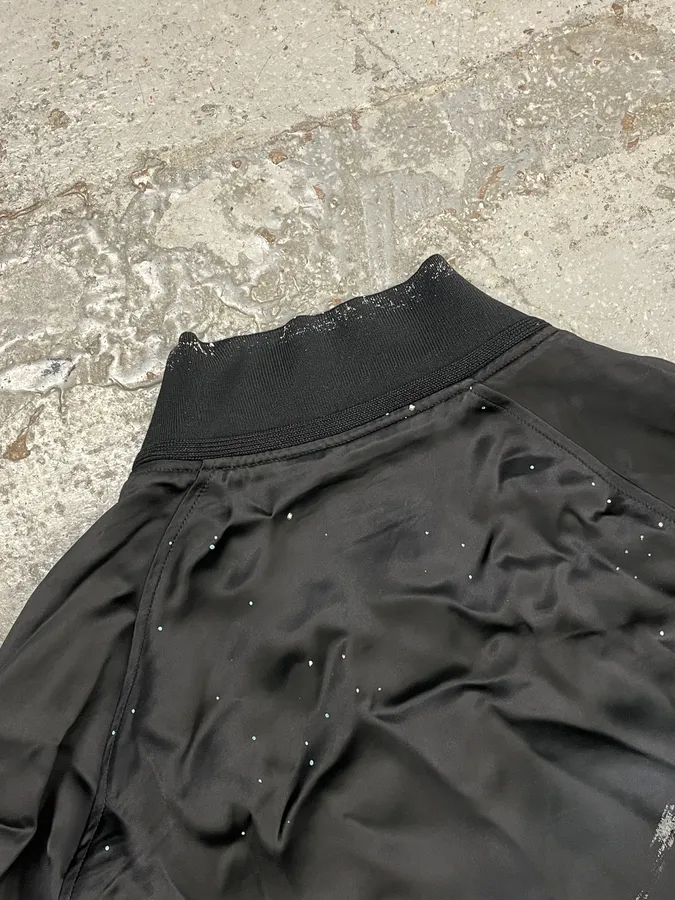 SS2017 Saint Laurent Black Moonlight Silk Teddy Jacket - Image 7