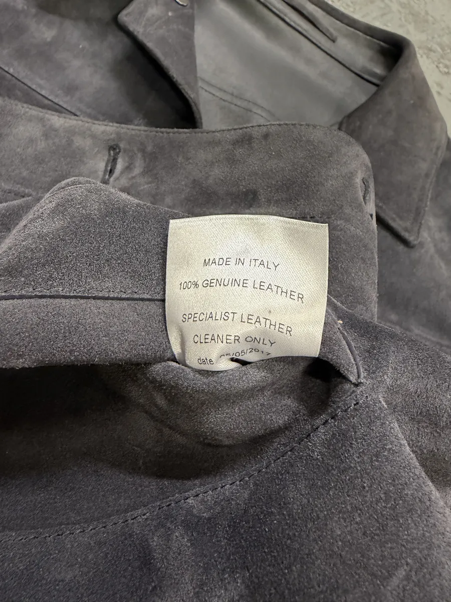 SS2018 Berluti Grey Gradient Leather Trucker Jacket by Haider Ackermann - Image 10