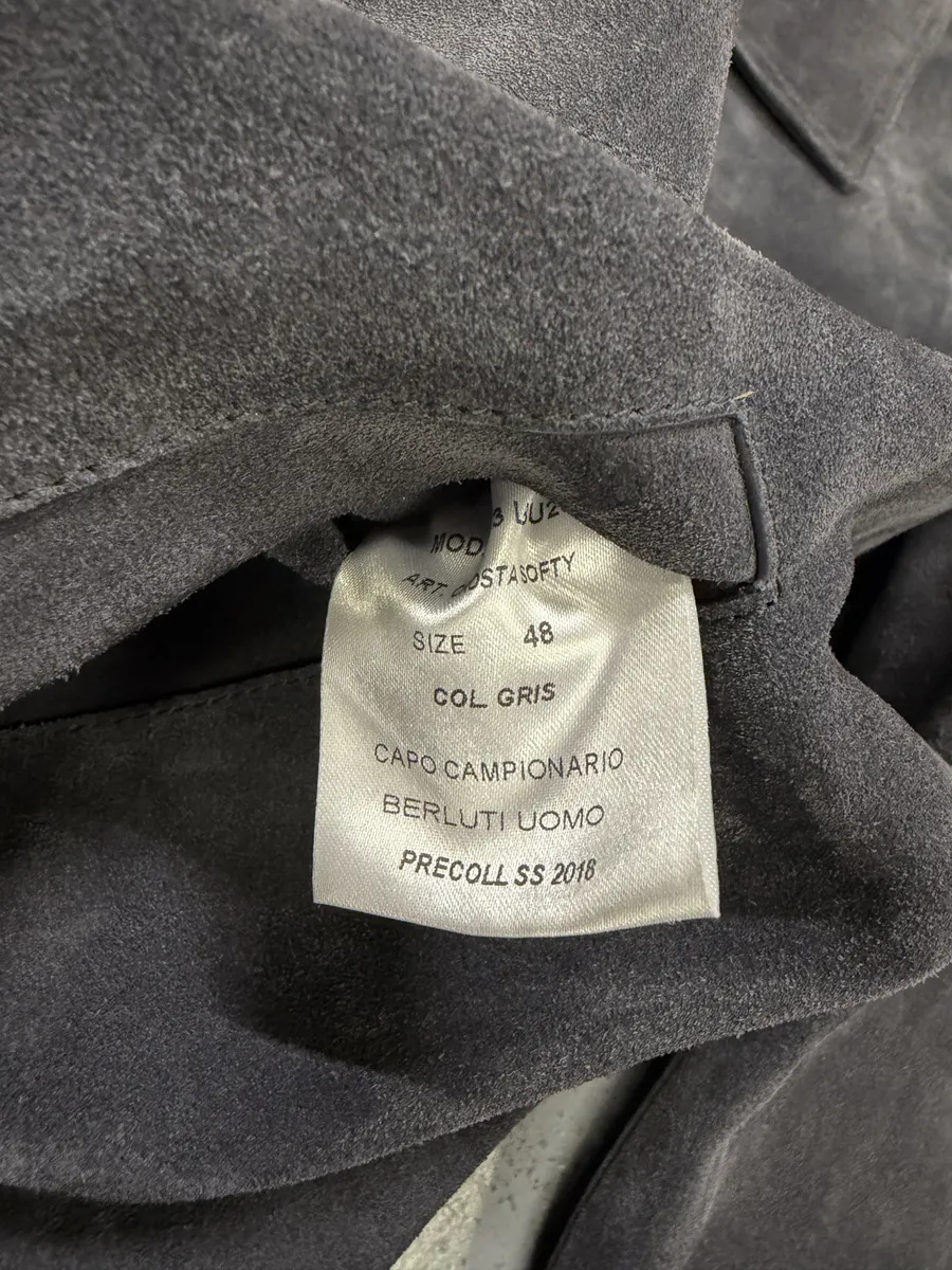 SS2018 Berluti Grey Gradient Leather Trucker Jacket by Haider Ackermann - Image 11