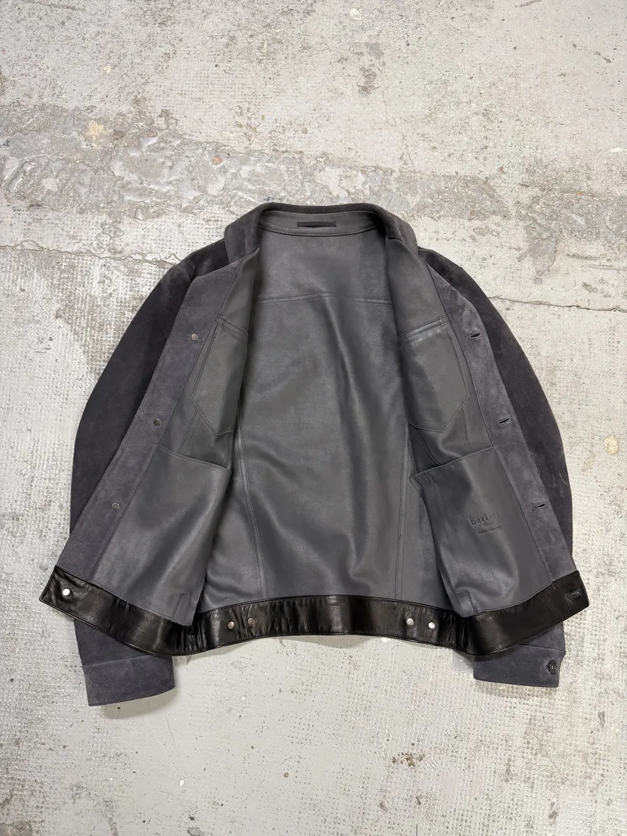 SS2018 Berluti Grey Gradient Leather Trucker Jacket by Haider Ackermann - Image 13