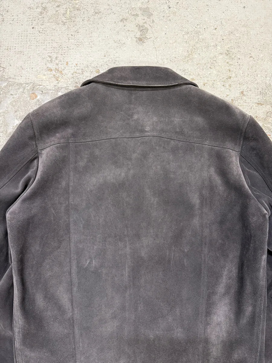 SS2018 Berluti Grey Gradient Leather Trucker Jacket by Haider Ackermann - Image 9