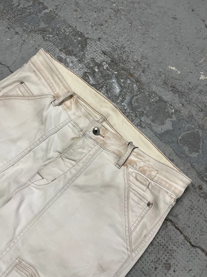 SS2020 Rick Owens White Avant-Garde Biker Slim Jeans - Image 6