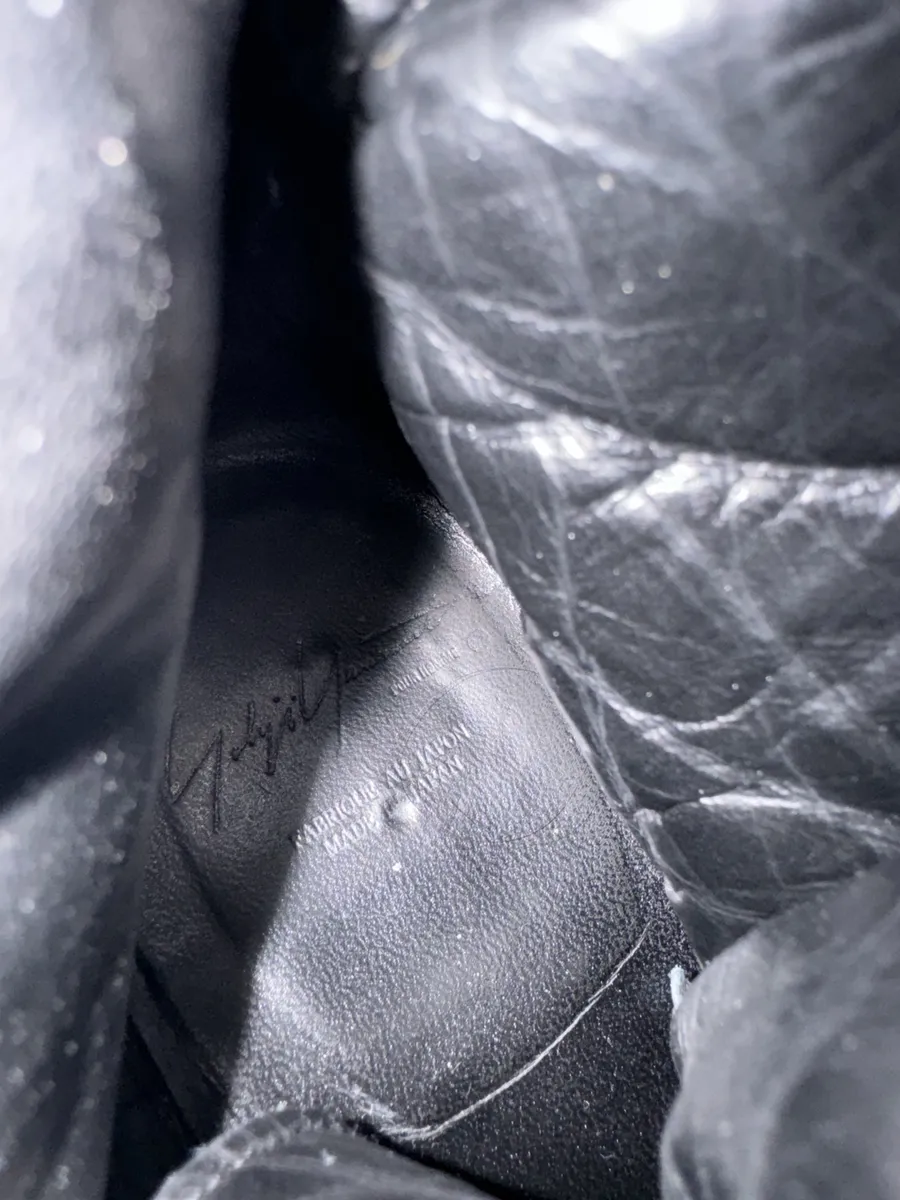 SS2020 Yohji Yamamoto Black Ankle Boxing Leather Shoes - Image 10