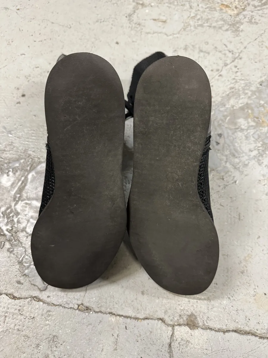 SS2020 Yohji Yamamoto Black Ankle Boxing Leather Shoes - Image 5